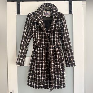 Opening Act Textured Belted Coat – 10% Wool